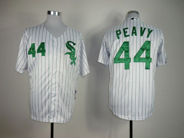 Men Chicago White Sox 44 Peavy White MLB Jerseys